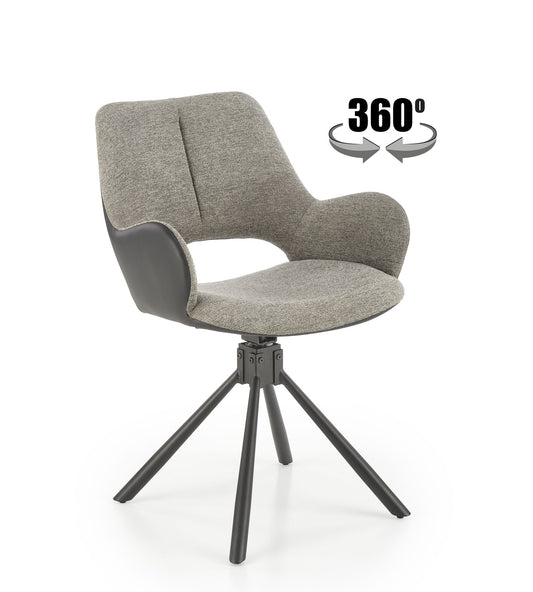 K494 szék, szürke / fekete