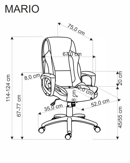 MARIO irodai szék, fekete