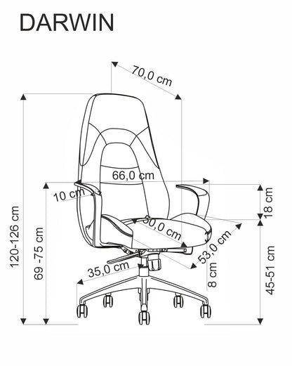 DARWIN irodai szék, cappuccino