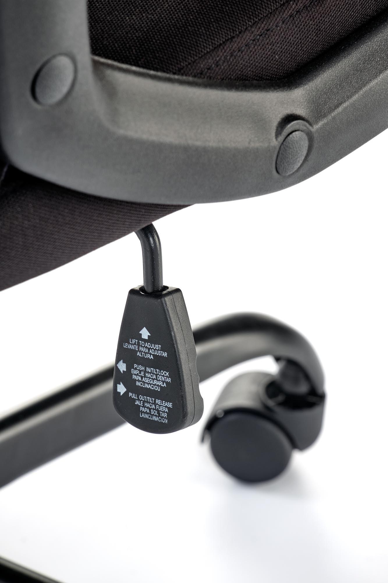 JENSEN irodai szék, fekete / szürke / piros