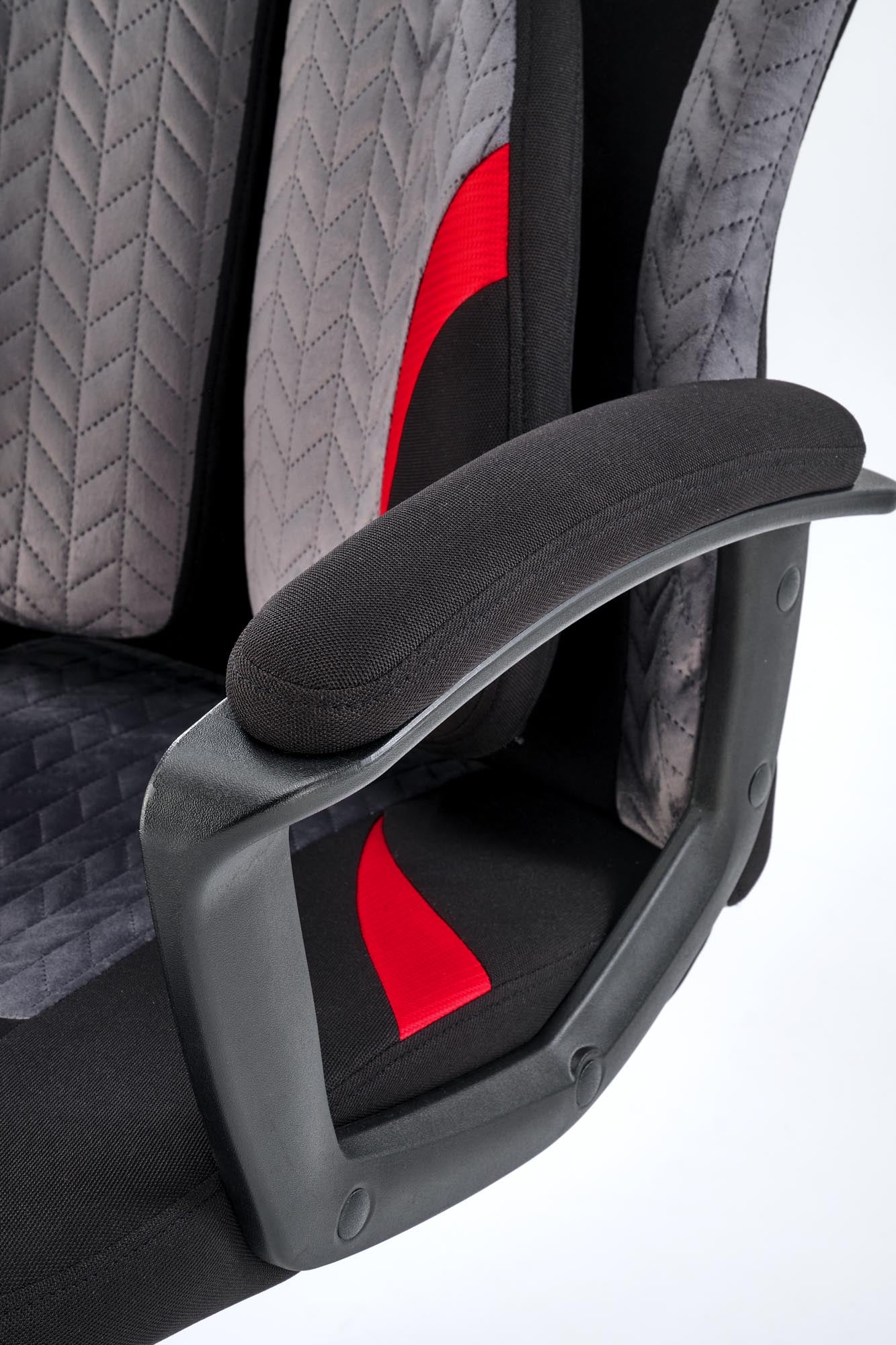 JENSEN irodai szék, fekete / szürke / piros