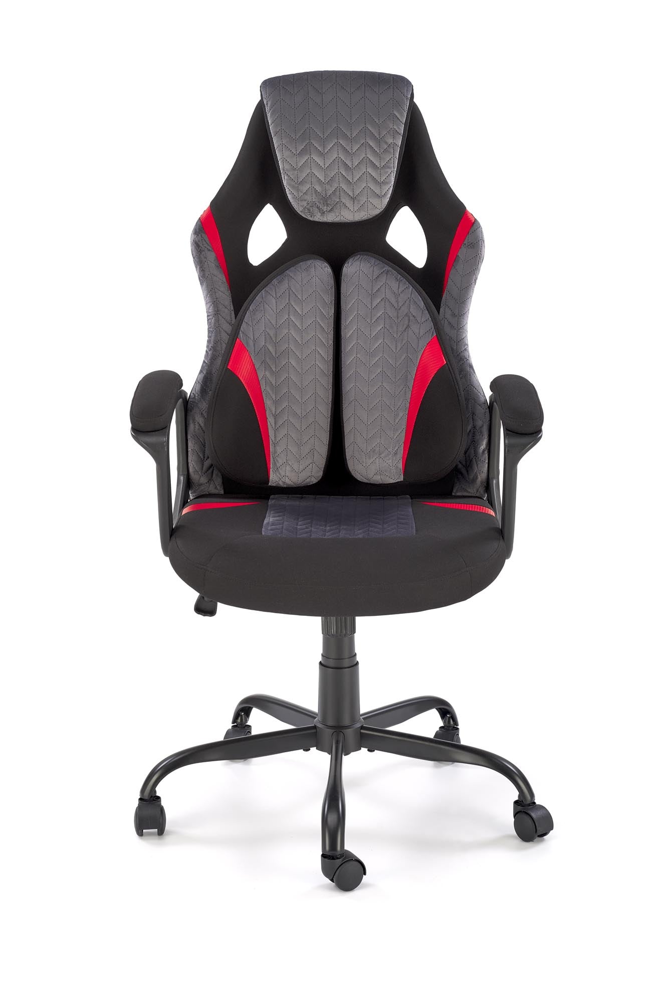 JENSEN irodai szék, fekete / szürke / piros