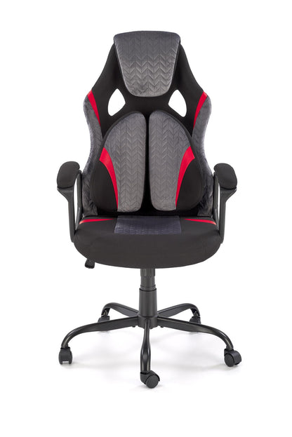 JENSEN irodai szék, fekete / szürke / piros