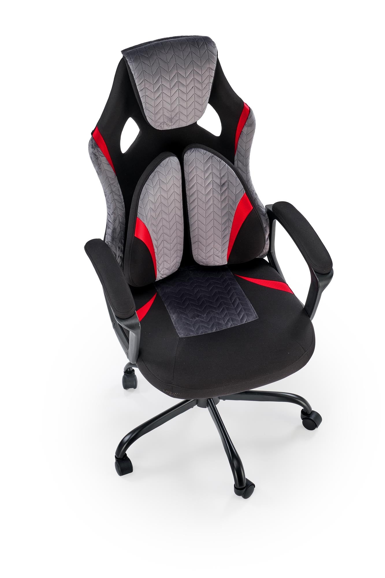 JENSEN irodai szék, fekete / szürke / piros