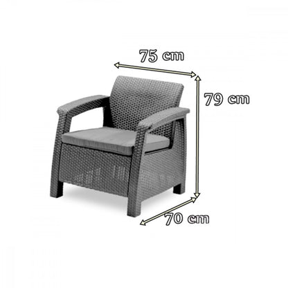 Corfu Fiesta II duo kerti bútor garnitúra futura asztallal