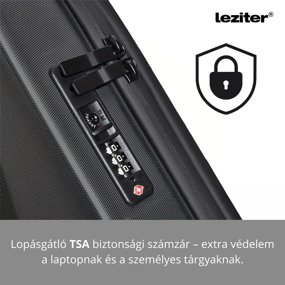 Axen merevített Usb-s laptop hátizsák fekete