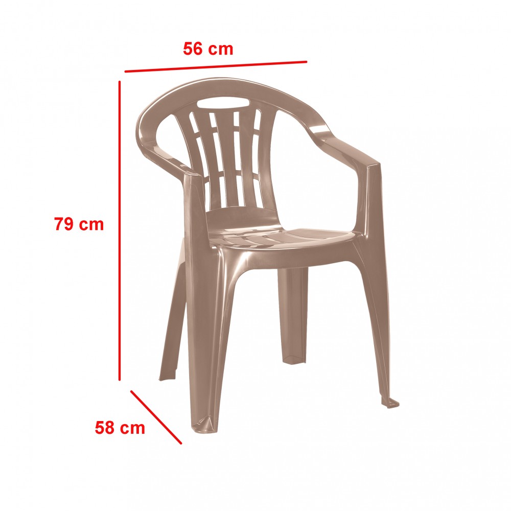 Elma 6+1 kerti bútor garnitúra szett cappuccino színben