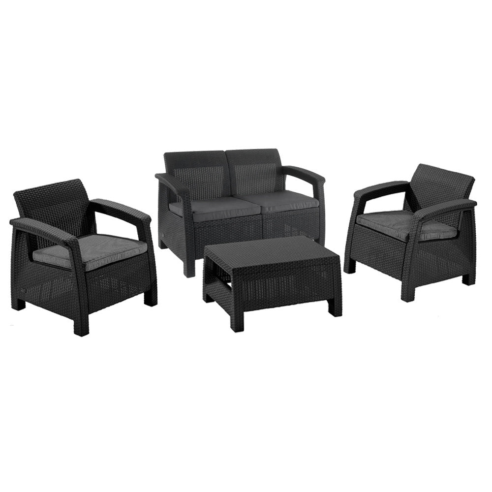 Corfu set II kerti bútor garnitúra grafit