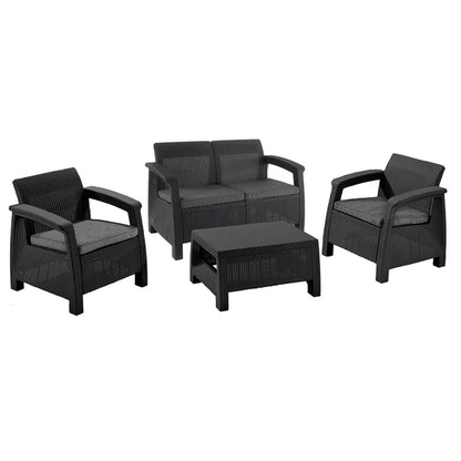 Corfu set II kerti bútor garnitúra grafit