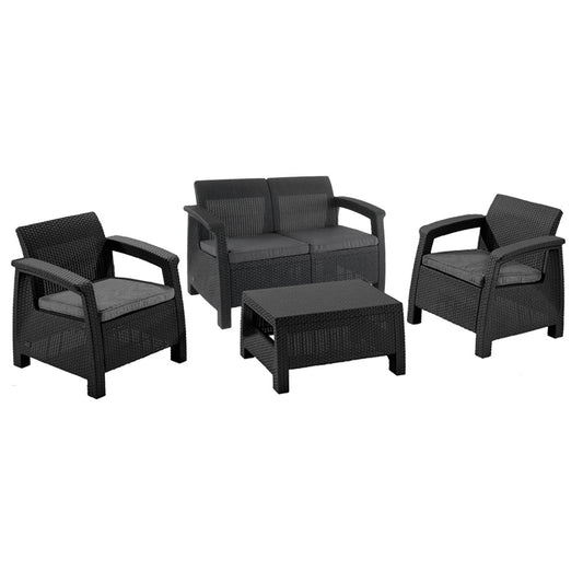 Corfu set II kerti bútor garnitúra grafit