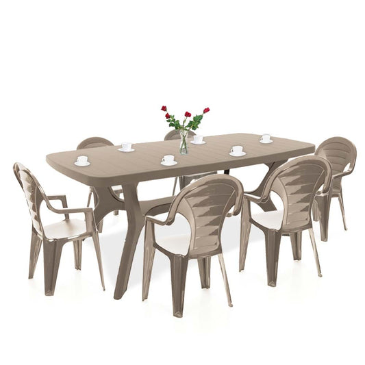 Bare 6+1 kerti bútor garnitúra szett cappuccino színben