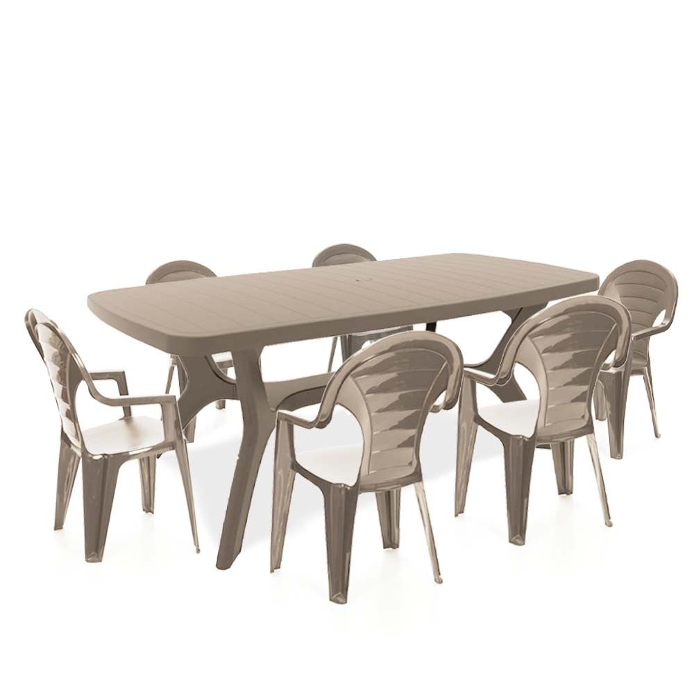 Bare 6+1 kerti bútor garnitúra szett cappuccino színben