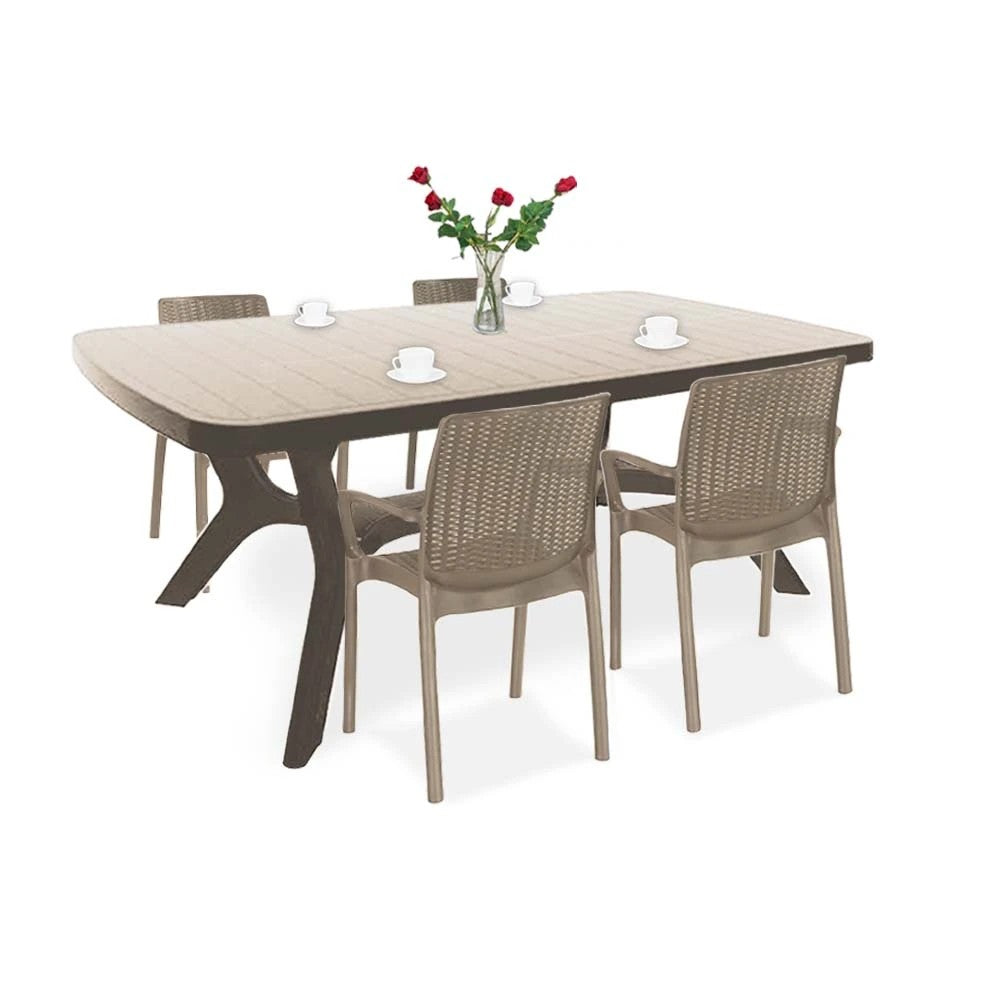 Balimore 4+1 kerti bútor garnitúra szett cappuccino