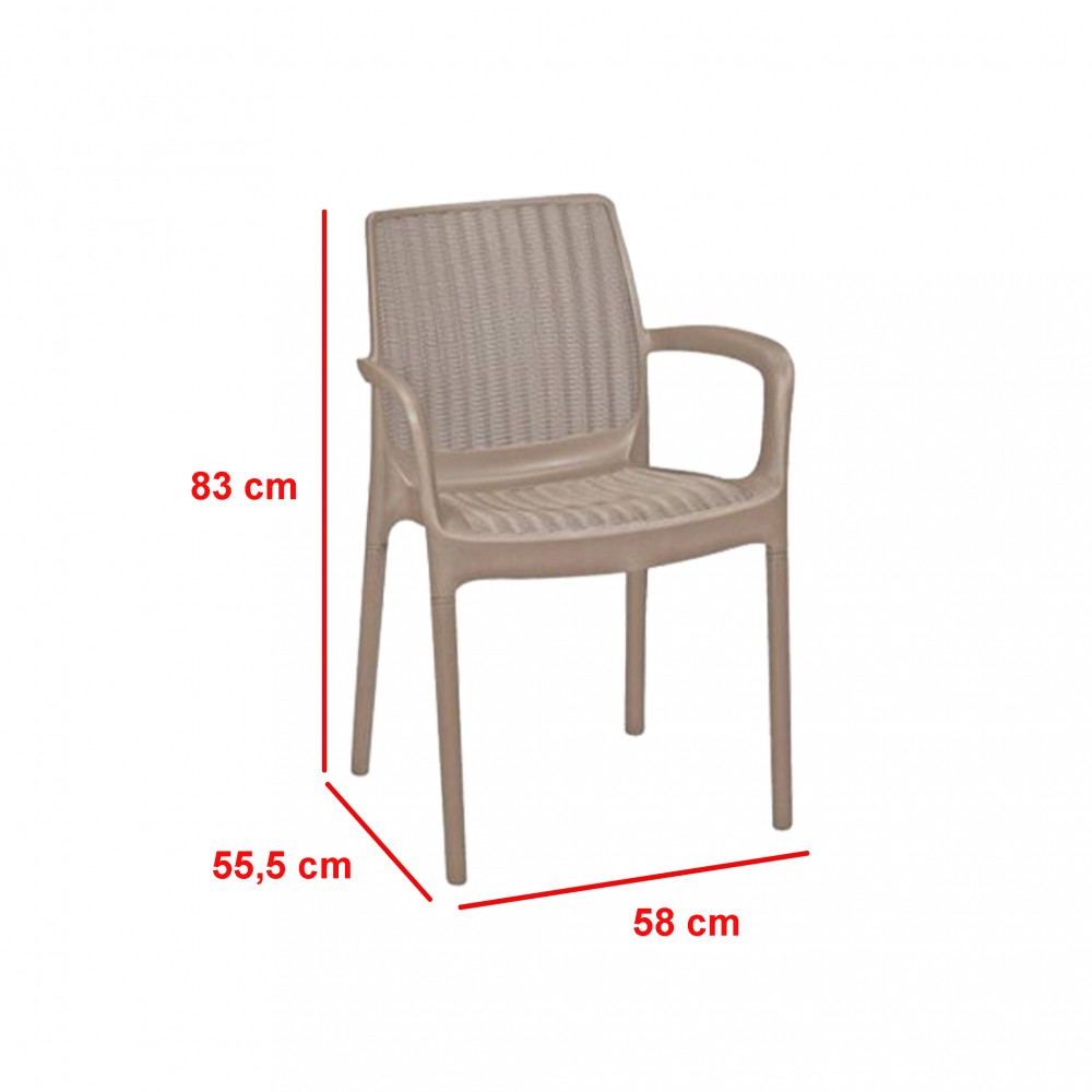 Balimore 6+1 kerti bútor garnitúra szett cappuccino