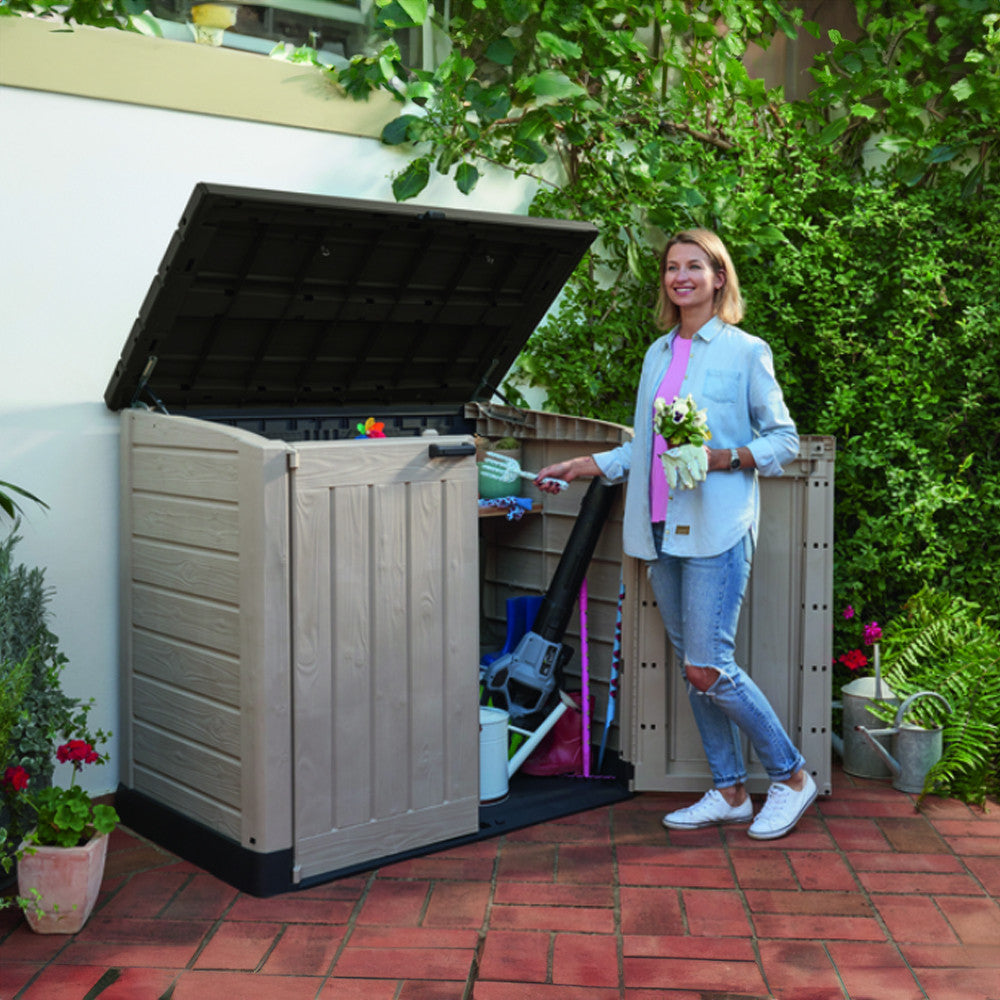 Store in out max műanyag kerti tároló bézs-barna_3