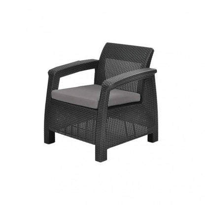 Corfu Lyon II Duo 4+1 kerti bútor garnitúra szett grafit színben