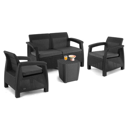 Corfu love duo kerti bútor garnitúra luzon asztallal grafit