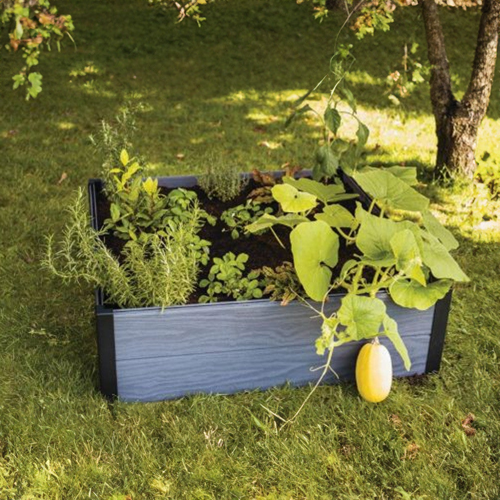 Maple szögletes virágágyás szürke_1