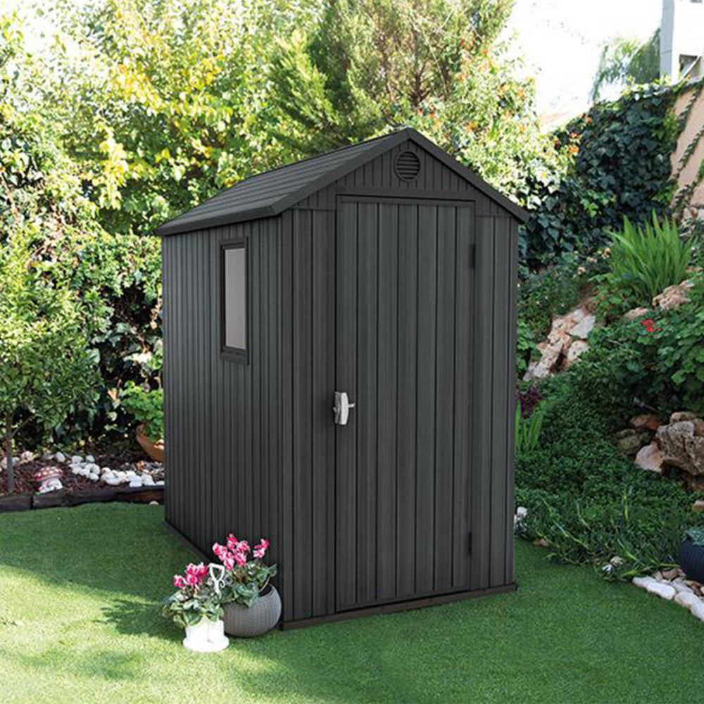 Darwin 4x6 műanyag kerti ház szürke_4