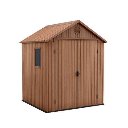 Darwin 6x6 műanyag kerti ház barna színben
