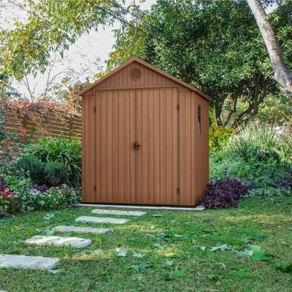 Darwin 6x6 műanyag kerti ház barna színben