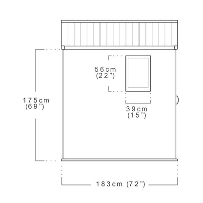 Darwin 6x6 műanyag kerti ház barna színben