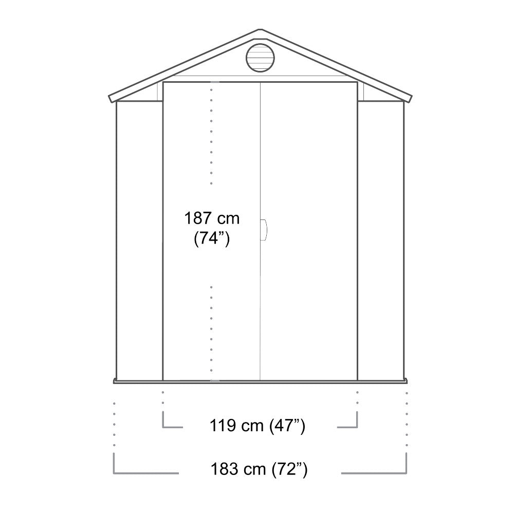 Darwin 6x6 műanyag kerti ház barna színben