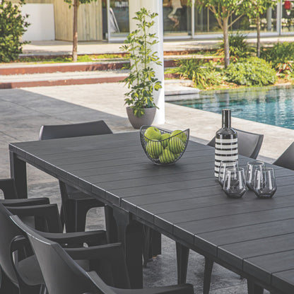 Julante 10 személyes kerti bútor garnitúra szett grafit