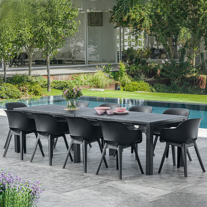 Julante 10 személyes kerti bútor garnitúra szett grafit