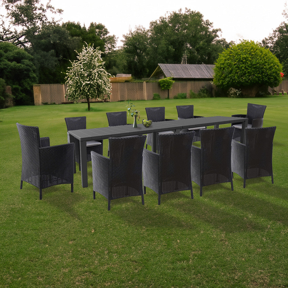 Juowa 10 személyes kerti bútor garnitúra szett grafit