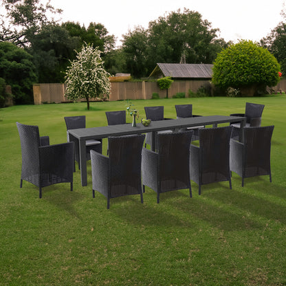 Juowa 10 személyes kerti bútor garnitúra szett grafit