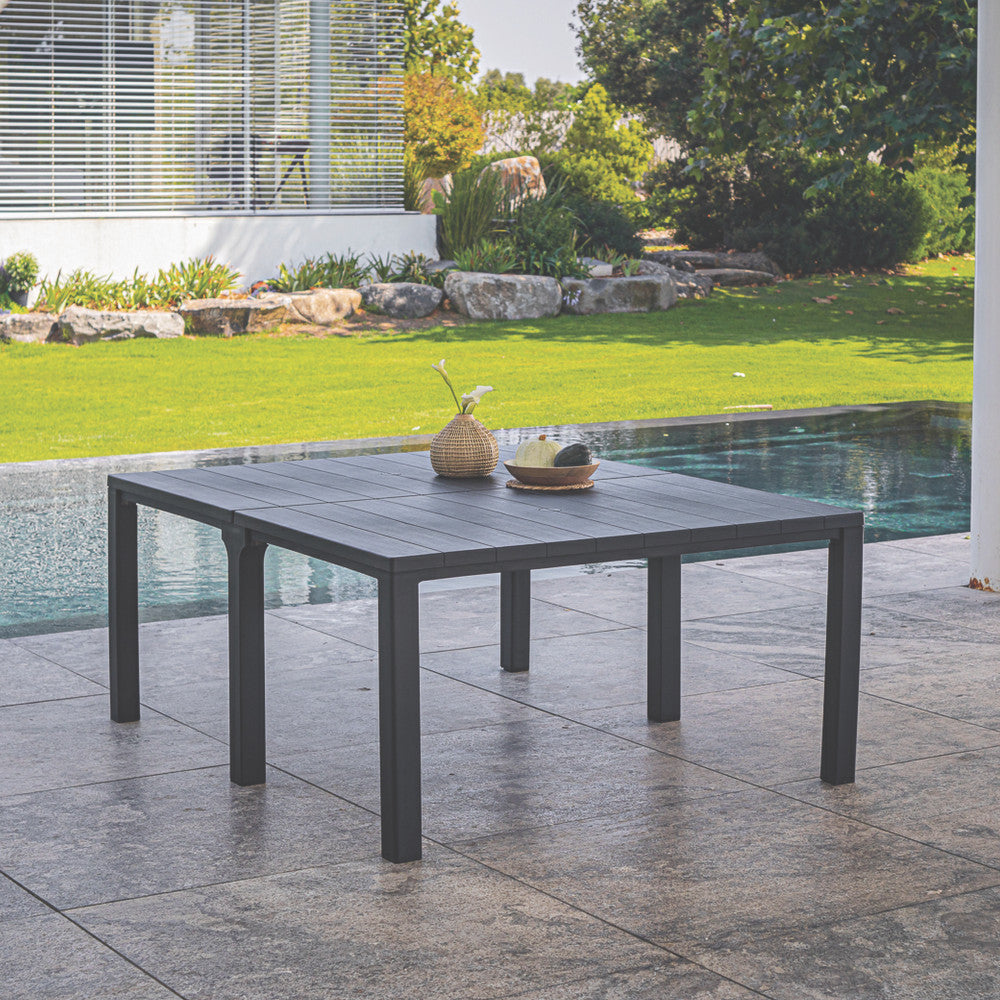 Jueva II 10 személyes kerti bútor garnitúra szett grafit