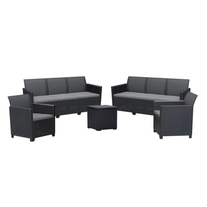 Claire IV 8 személyes kerti bútor garnitúra vigo tárolós asztallal grafit