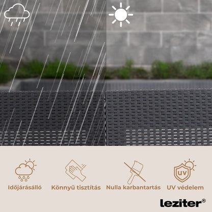 Claire IV 8 személyes kerti bútor garnitúra vigo tárolós asztallal grafit