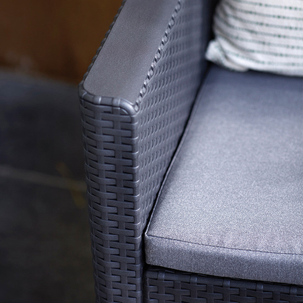 Claire V 4 személyes kerti bútor garnitúra vigo tárolós asztallal grafit