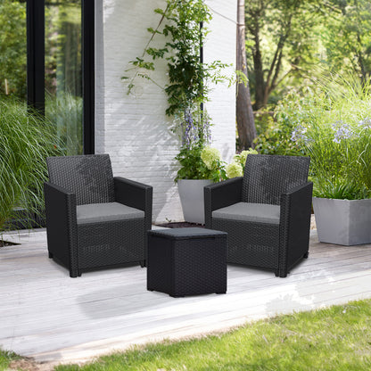 Claire IV Balcony kerti bútor garnitúra vigo tárolós asztallal grafit