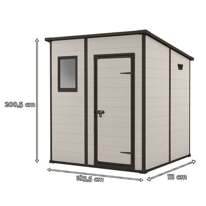 Manor 6x4 műanyag szerszámos ház beige