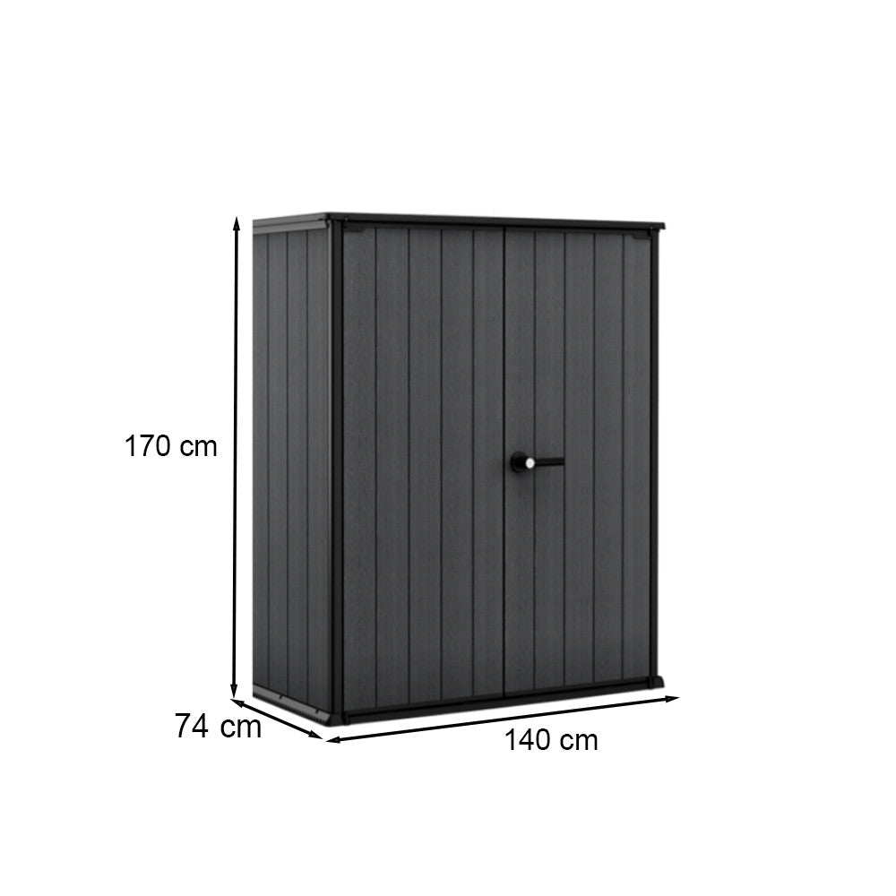 Cortina Alto műanyag kerti tároló szürke_2