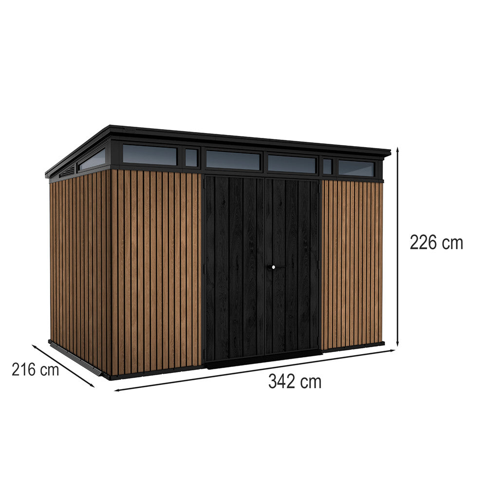 Signature PENT 11x7 műanyag kerti ház dió