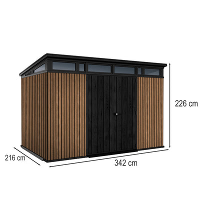 Signature PENT 11x7 műanyag kerti ház dió