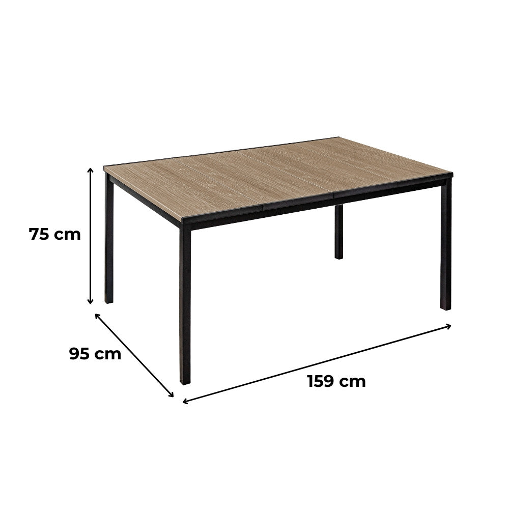 Amari 4+1 kerti bútor garnitúra szett kőris-grafit