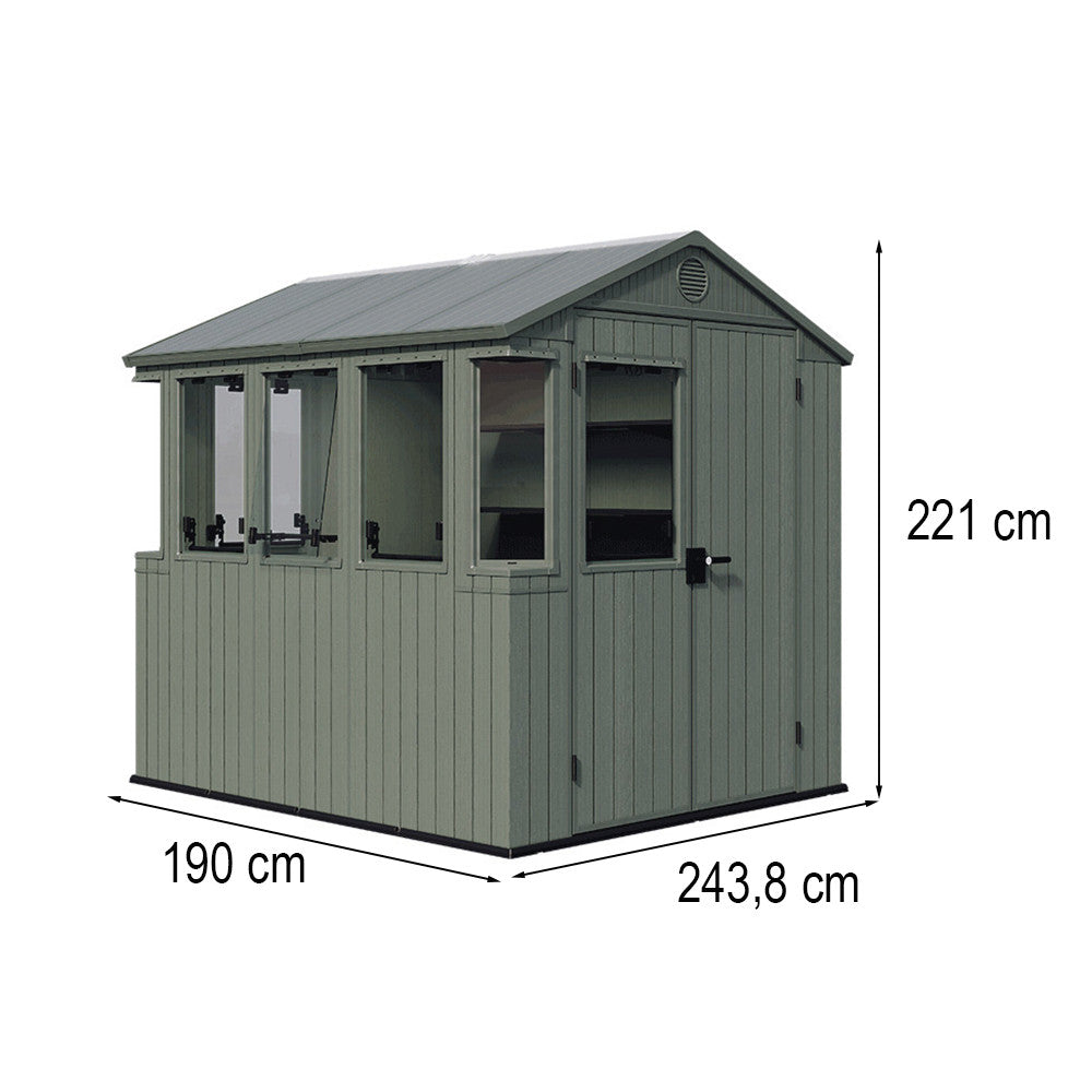 Potting shed kültéri műanyag ház zöld