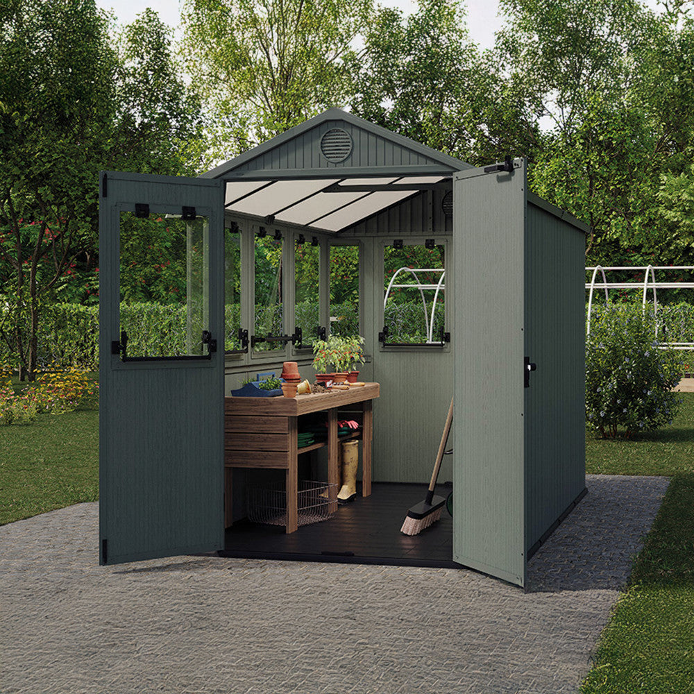 Potting shed kültéri műanyag ház zöld