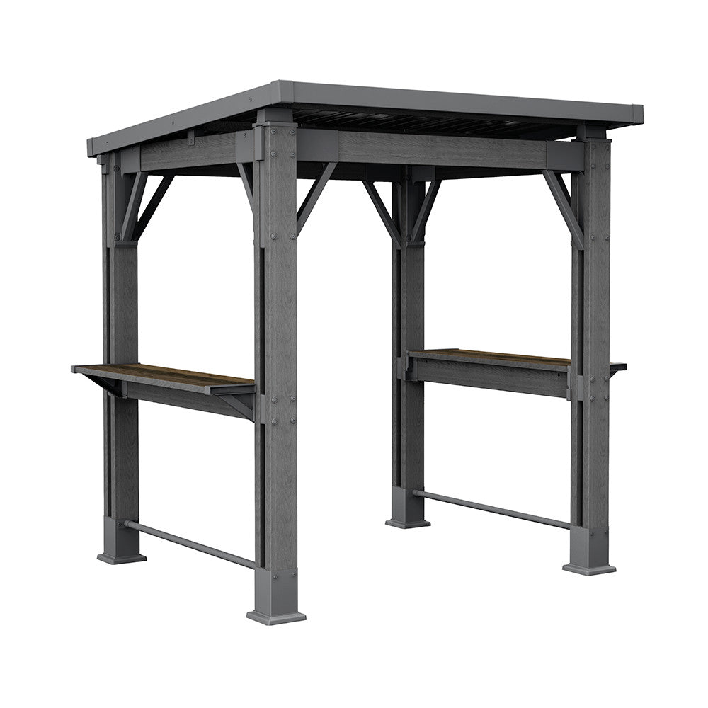 Grill gazebo műanyag kerti pavilon grafit