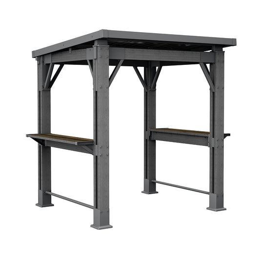 Grill gazebo műanyag kerti pavilon grafit