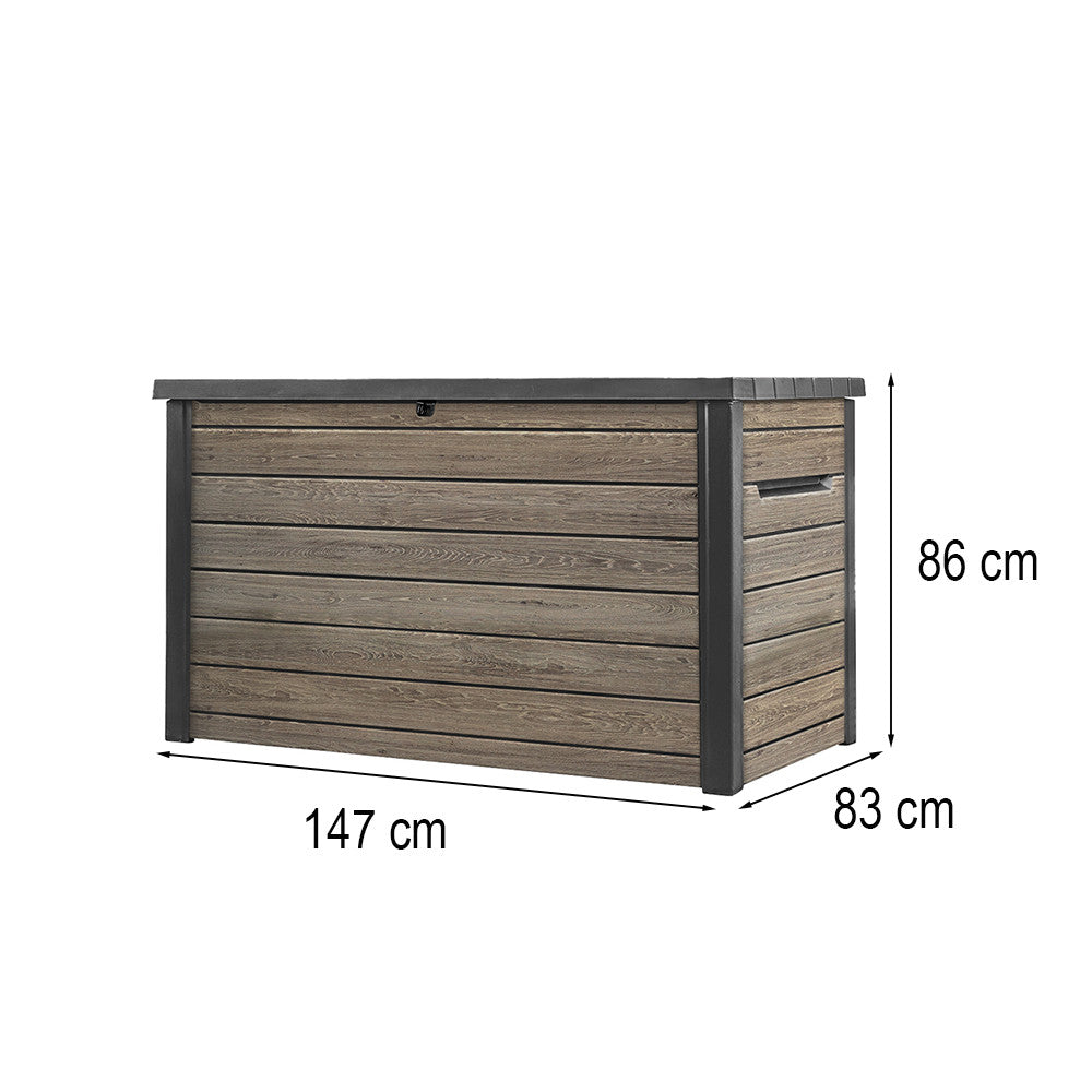 Decocoat műanyag kerti láda 870 L kőris