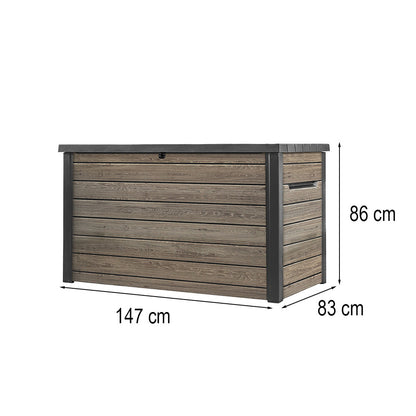 Decocoat műanyag kerti láda 870 L kőris