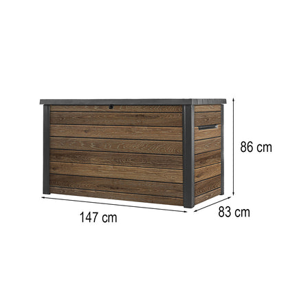 Decocoat műanyag kerti láda 870 L dió