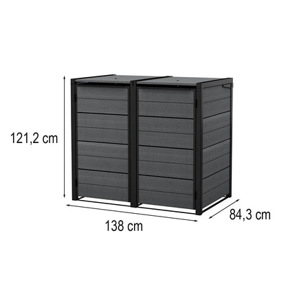 Hide away kültéri szemetes tároló 240 l szürke