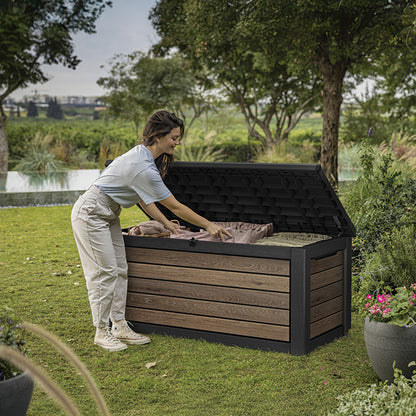 Decocoat műanyag kerti láda 630 L dió